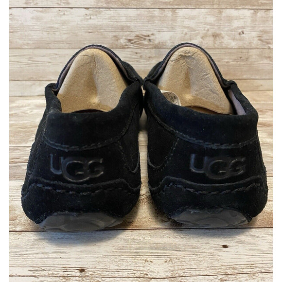 Ugg Loafers Mens Size 10 Black Leather Suede Fleece Lining Loafers NWOB main image 5